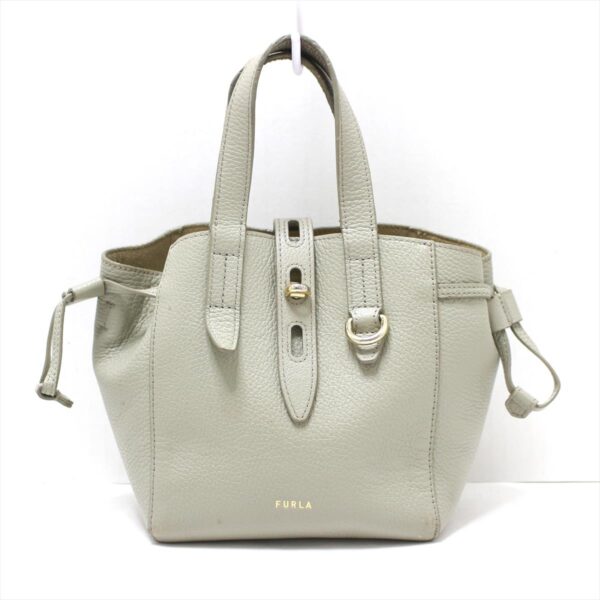 37966846 1 Furla Net Tote Bag Leather Gray