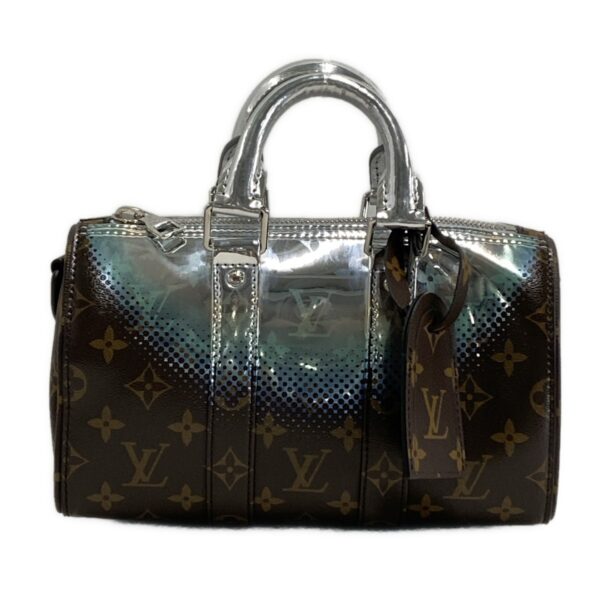 37968438 1 Louis Vuitton Keepall Bandouliere 25 Handbag Monogram x Silver Metallic Nebula Canvas