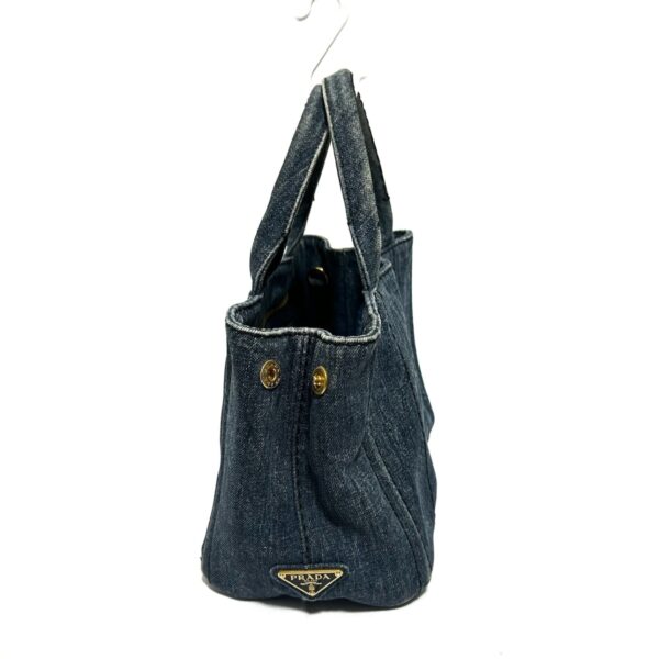 37968609 2 Prada Canapa Tote Bag Denim Blue Gray