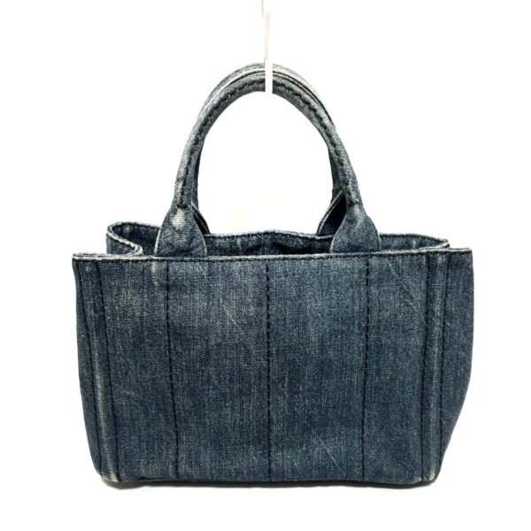 37968609 3 Prada Canapa Tote Bag Denim Blue Gray