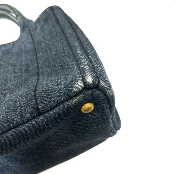 37968609 5 Prada Canapa Tote Bag Denim Blue Gray