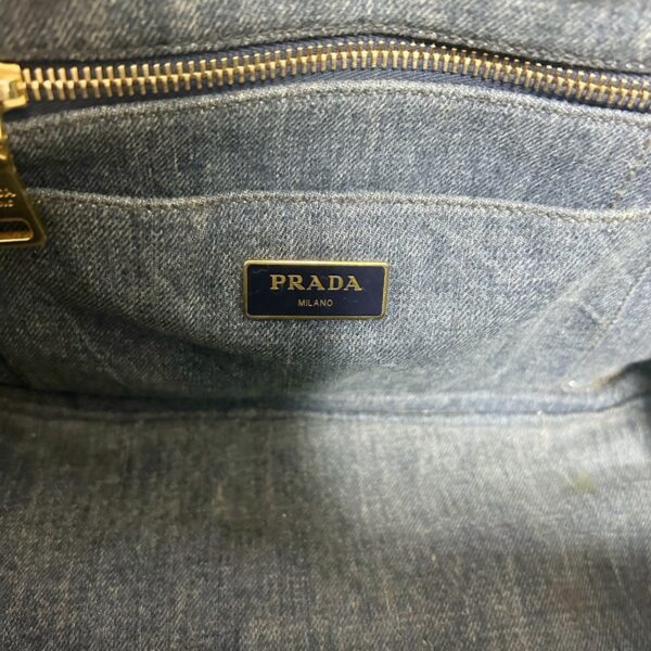 37968609 8 Prada Canapa Tote Bag Denim Blue Gray