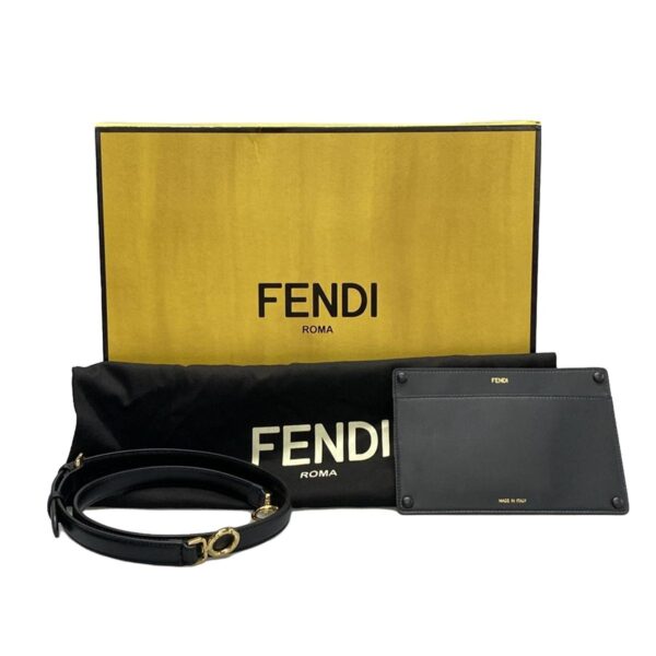 37970424 11 Fendi Peekaboo I See You Medium Handbag Braided Leather Black