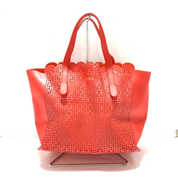 37972206 1 Furla Sally Tote Bag Punching Leather Red