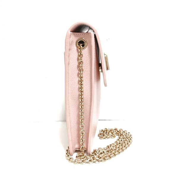 37974454 2 Furla Mini Vertical Crossbody Bag Smartphone Chain Shoulder Leather Ballerina Pink