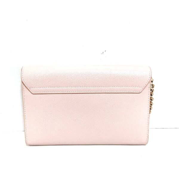 37974455 3 Furla Metropolis Envelop Clutch Bag Chain Strap Leather Pink