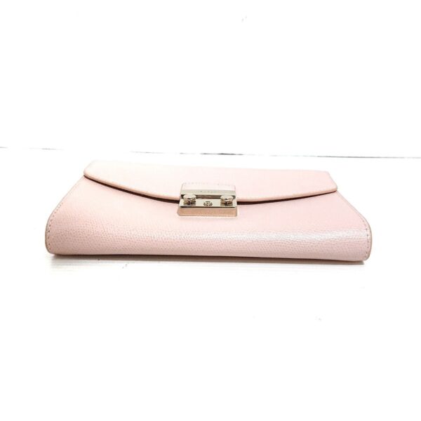 37974455 4 Furla Metropolis Envelop Clutch Bag Chain Strap Leather Pink