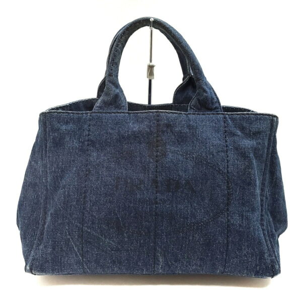 37974480 1 Prada Canapa Tote Bag Denim Blue