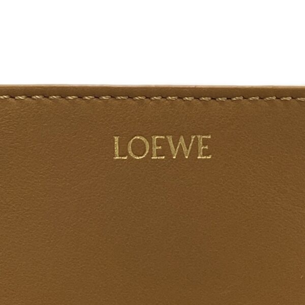 37980223 12 Loewe Puzzle Fold Mini Tote Shiny Calf Leather Warm Desert Black