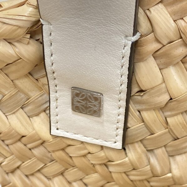 37980285 19 Loewe Basket Tote Bag Palm Leaf Calfskin Natural White