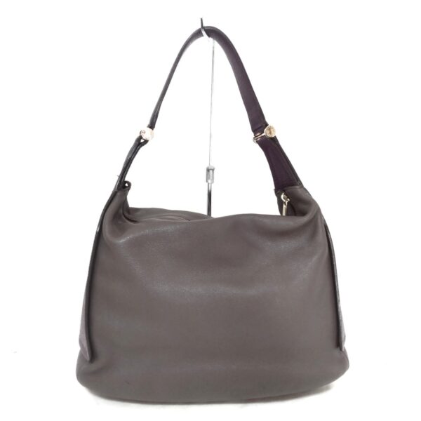 37982048 3 Furla Shoulder Bag Leather Dark Gray Purple