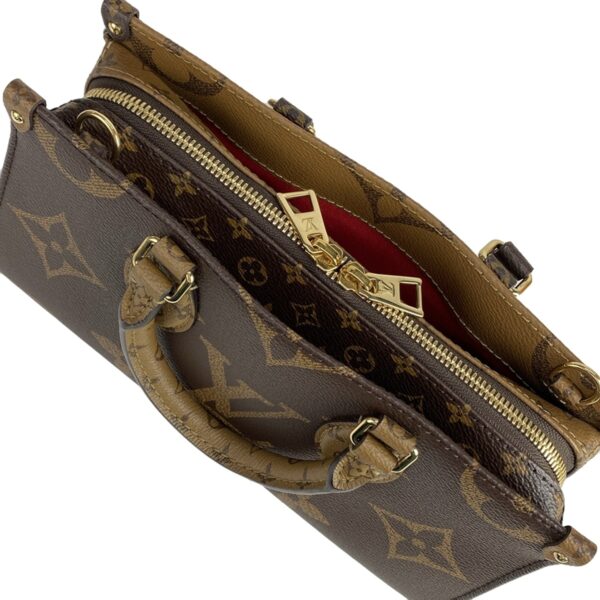 37983078 19 Louis Vuitton On the Go EW Handbag Monogram Reverse Canvas