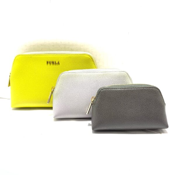 37983451 1 Furla Pouch Set Leather Yellow Green Gray