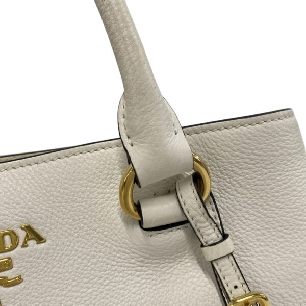 37984493 15 Prada Tote Bag Leather Tag Leather Ivory