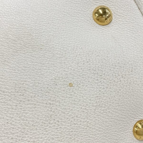 37984493 19 Prada Tote Bag Leather Tag Leather Ivory