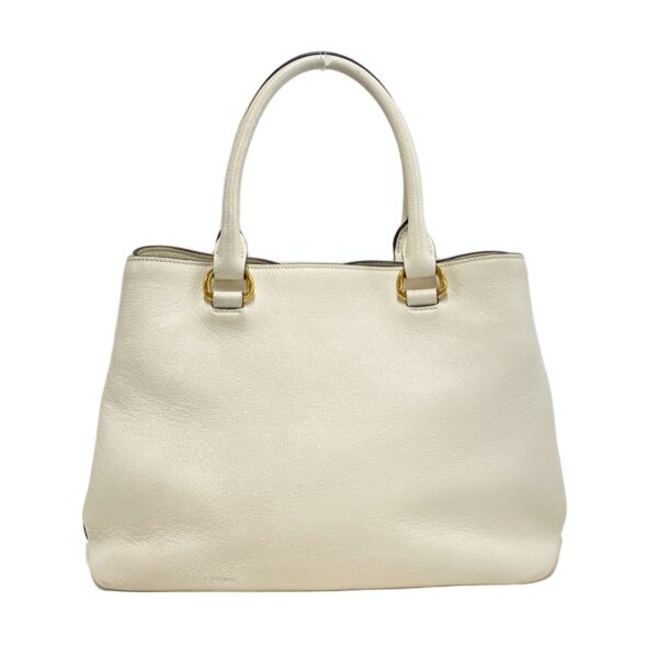 37984493 3 Prada Tote Bag Leather Tag Leather Ivory