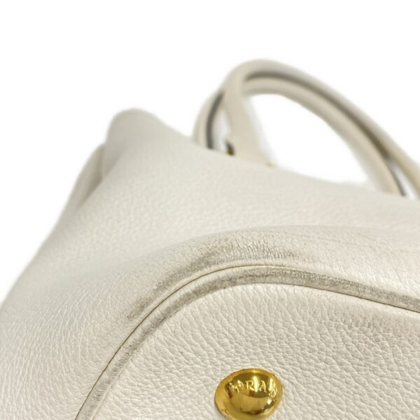 37984493 9 Prada Tote Bag Leather Tag Leather Ivory