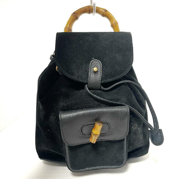 37985832 1 Gucci Bamboo Rucksack Leather Black