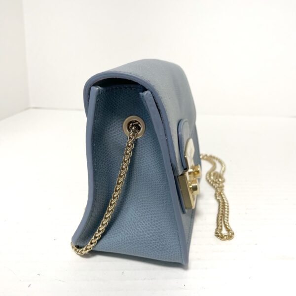 37985833 2 Furla Metropolis Shoulder Bag Leather Blue Gray