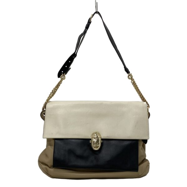 37986785 1 Christian Louboutin Chain Shoulder Bag Beige Ivory Black