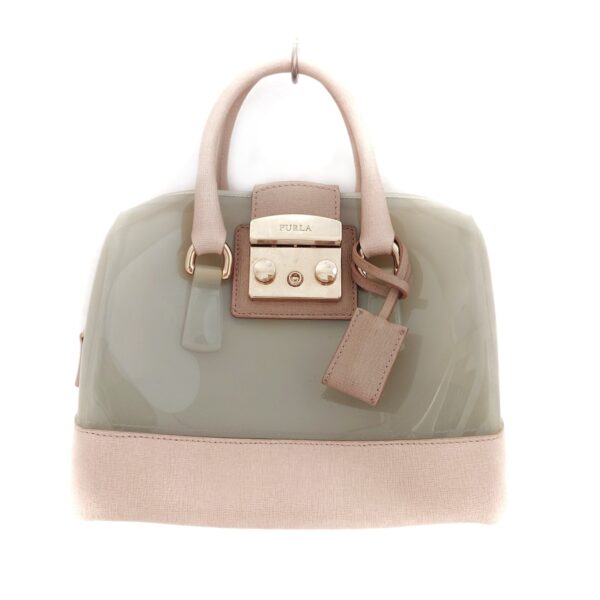 37987142 1 Furla Candy Bag Handbag Leather Green Beige