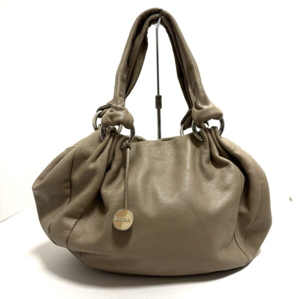 37988439 1 Furla Handbag Leather Gray Beige