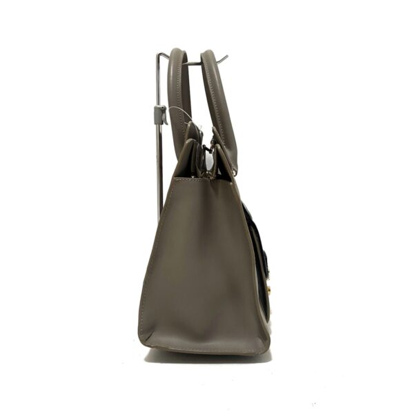 37988688 2 Furla Handbag Leather Gray Black