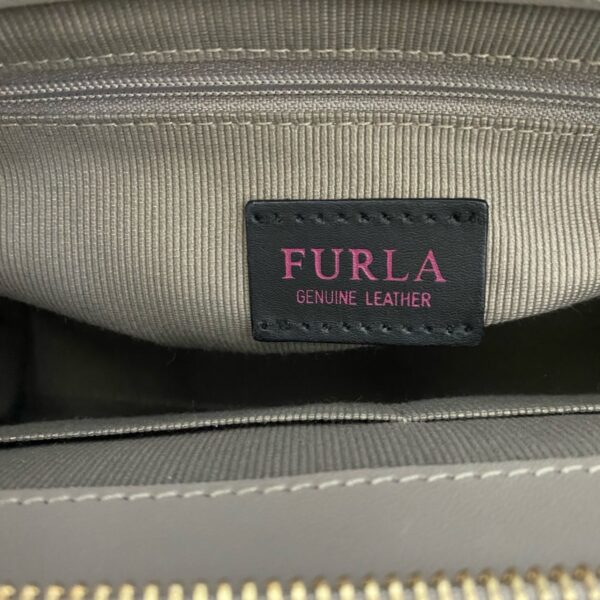 37988688 8 Furla Handbag Leather Gray Black