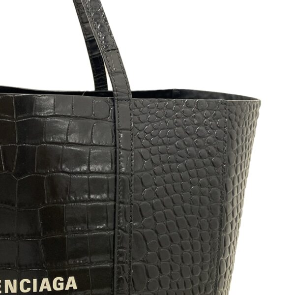 37993364 20 Balenciaga Everyday Small Tote Bag Embossed Leather Black White