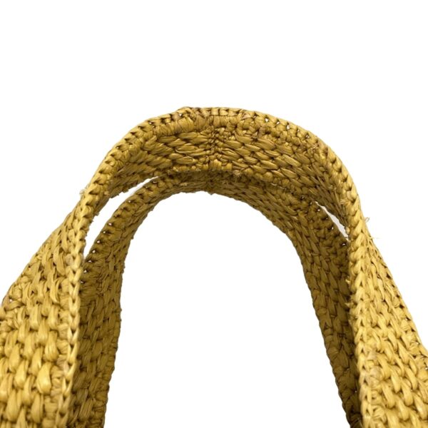 37993902 13 Loewe Font Small Basket Tote Bag Leather Ocher Yellow