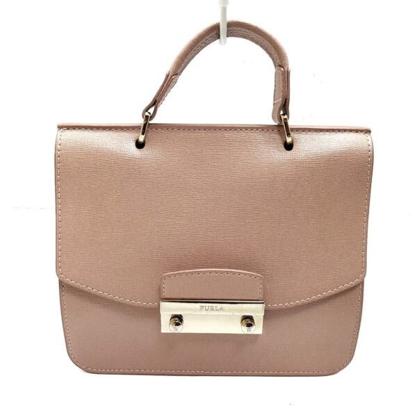 37998252 1 Furla Julia Handbag Leather Pink Beige