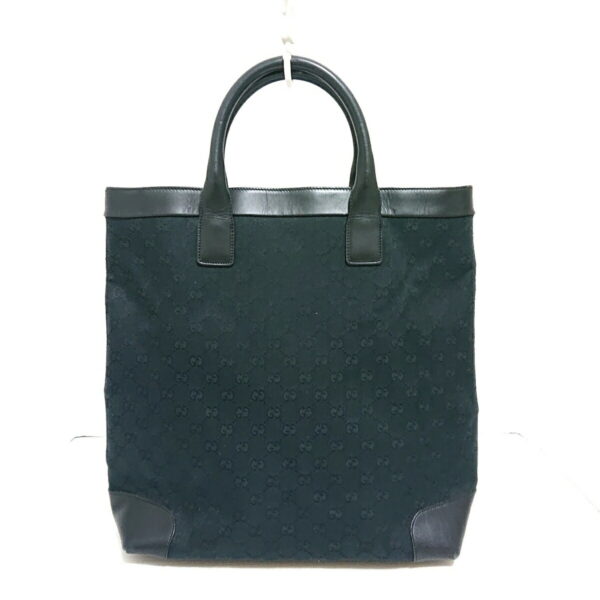 37998893 1 Gucci GG Pattern Tote Bag Leather Dark Navy Black