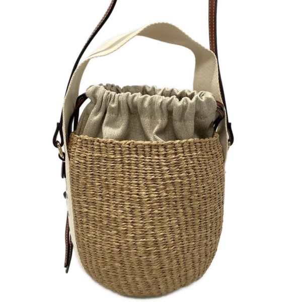 37999033 3 Chloe Woody Small Basket Bag Mifuko Collaboration Leather Beige White Multi