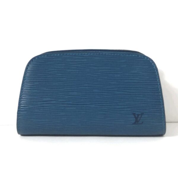 37999597 1 Louis Vuitton Dauphine PM Pouch Leather Toledo Blue