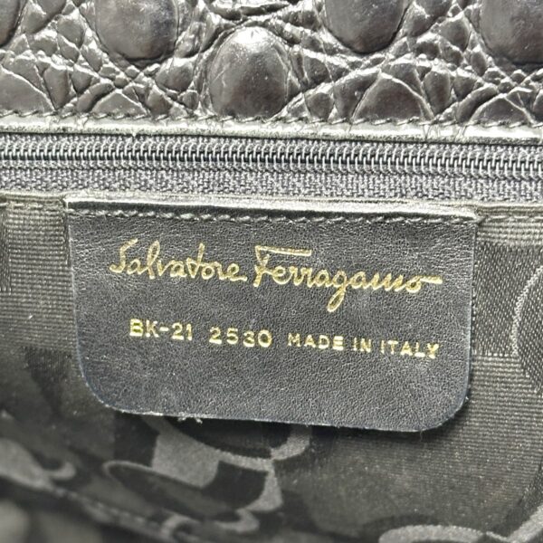 37999666 8 Salvatore Ferragamo Vara Tote Bag Embossed Leather Black