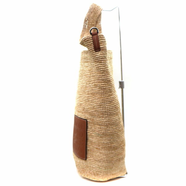 3800 3 Loewe Slit 2WAY Raffia Calfskin Bag Beige Brown