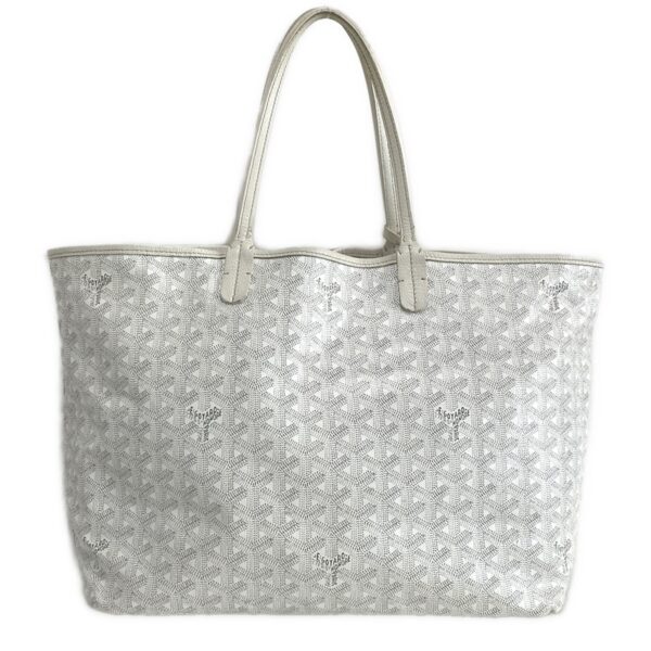 38002604 1 Goyard Saint Louis PM Tote Bag White Dark Gray Gray Leather