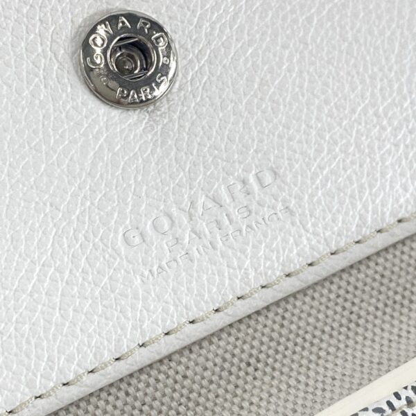 38002604 12 Goyard Saint Louis PM Tote Bag White Gray Gray Leather