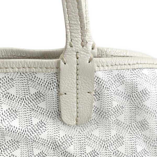 38002604 15 Goyard Saint Louis PM Tote Bag White Dark Gray Gray Leather