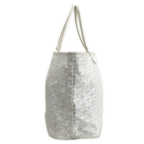 38002604 2 Goyard Saint Louis PM Tote Bag White Gray Gray Leather