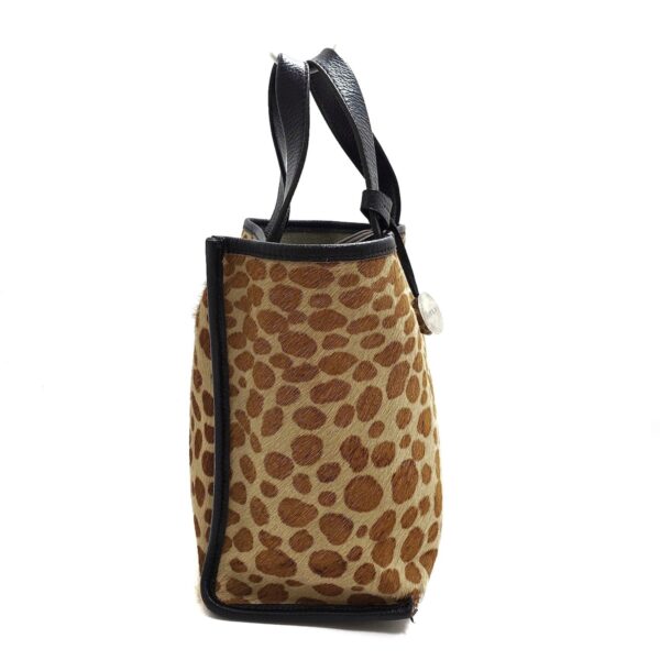 38002799 2 Furla Tote Bag Giraffe Pattern Leather Light Brown