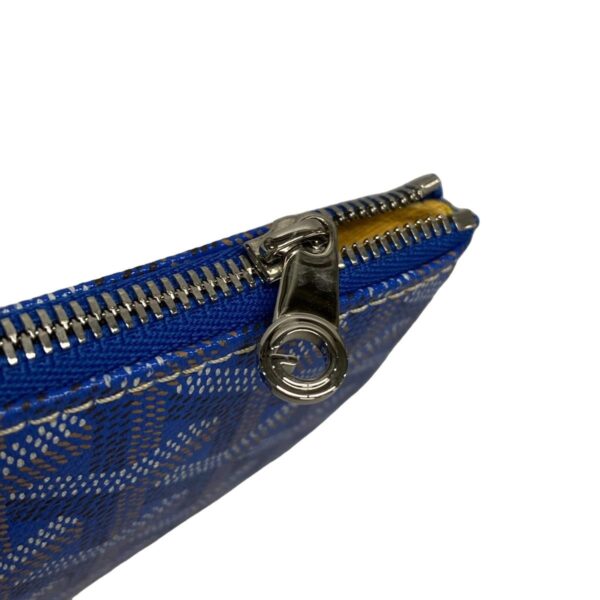 38003195 12 Goyard Sena MM Clutch Bag Initial Engraved Blue Multi Leather