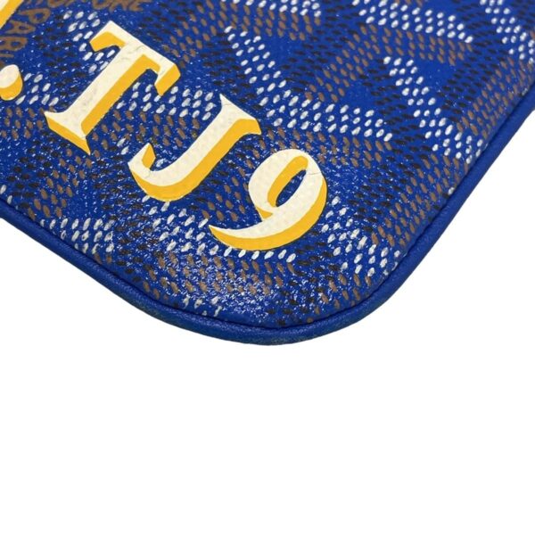 38003195 6 Goyard Sena MM Clutch Bag Initial Engraved Blue Multi Leather