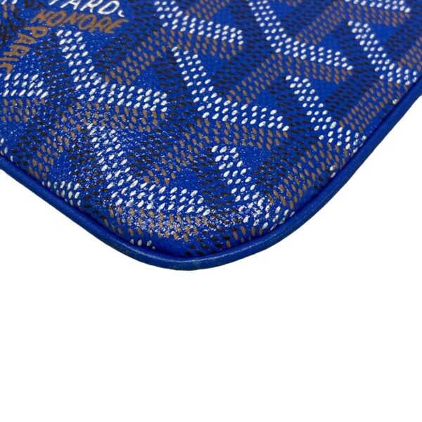 38003195 8 Goyard Sena MM Clutch Bag Initial Engraved Blue Multi Leather