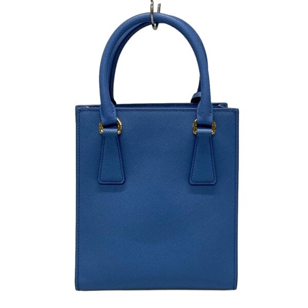 38003203 3 Prada Triangle Handbag Mini Bag Leather Blue