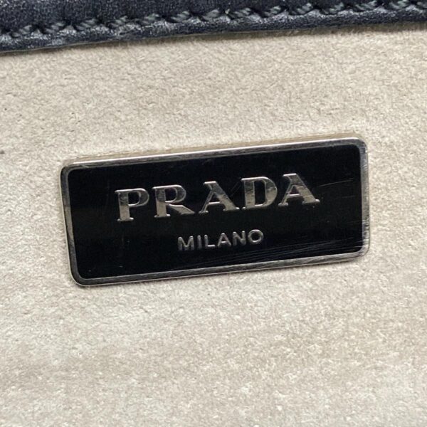 38003209 12 Prada Galleria Mini Bag Handbag Stitch Leather Black