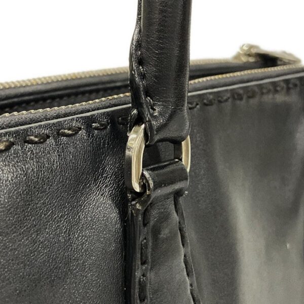 38003209 16 Prada Galleria Mini Bag Handbag Stitch Leather Black