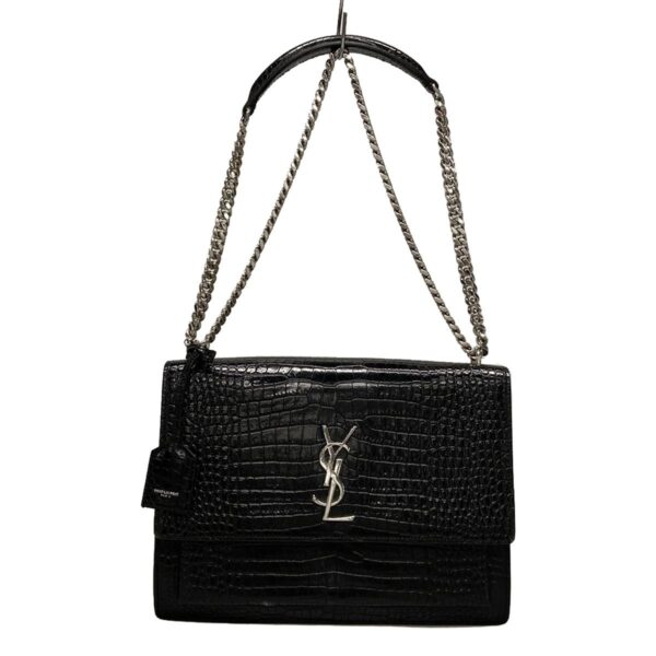 38003211 1 Saint Laurent Paris Medium Sunset Shoulder Bag Chain Shoulder Embossed Black