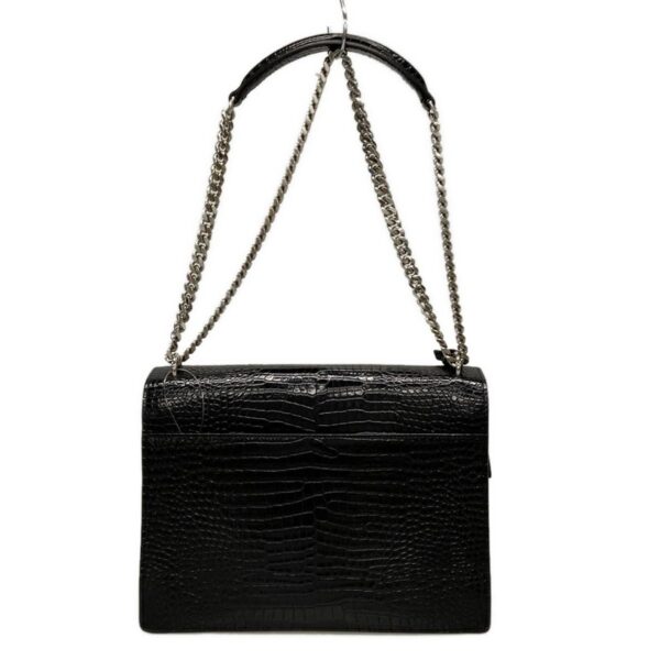 38003211 3 Saint Laurent Paris Medium Sunset Shoulder Bag Chain Shoulder Embossed Black