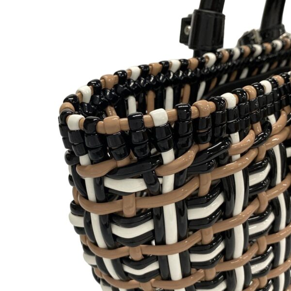 38004961 19 Balenciaga Bistro XS Basket Tote Bag Cotton Black Beige White